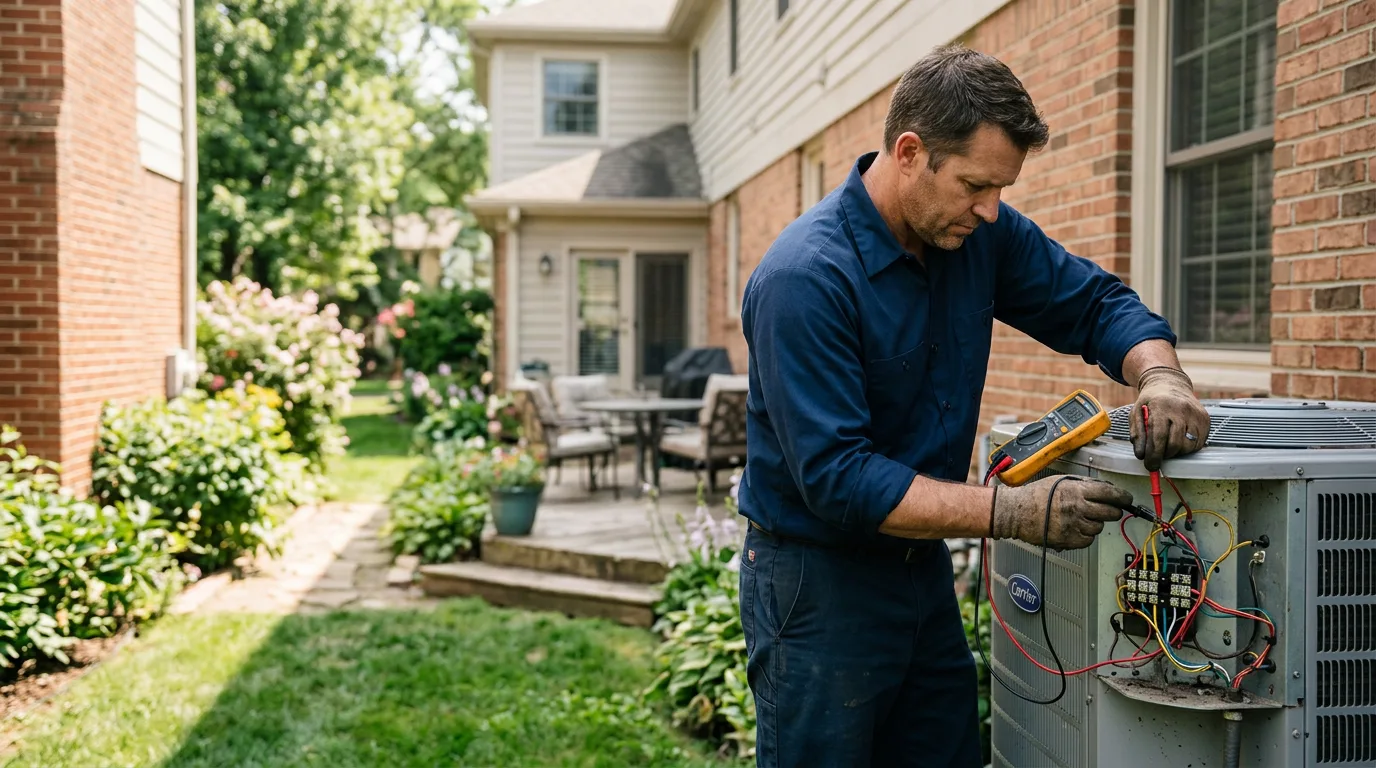 HVAC technician working near Huntsville, OH